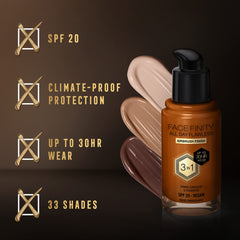 Max Factor Facefinity 3-in-1 All Day Flawless Foundation, SPF 20, 102 Chocolate, 200 g