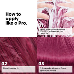 L'Oréal Professionnel Vitamino Color Spectrum Sulphate Free Shampoo, For Coloured Hair, With Ferulic Acid + Citric Acid, Shine, Lock in Day 1 Colour Vibrancy for 100 Days