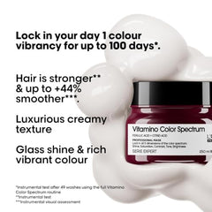 L'Oréal Professionnel Vitamino Color Spectrum Rinse Off Hair Mask 250ml, For Coloured Hair, With Ferulic Acid + Citric Acid, Stronger & Smoother Hair, Conditioner Treatment