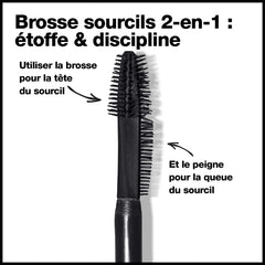 Revlon ColorStay Brow Fiber Filler, Longwearing & Volumising Waterproof Eyebrow Gel, 306 Clear
