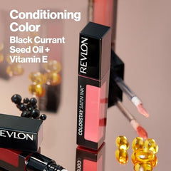 Revlon ColorStay Satin Ink Liquid Lipstick, Longwear Rich Lip Colors, Formulated with Black Currant Seed Oil, 023 Up All Night