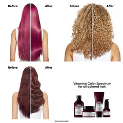 L'Oréal Professionnel Vitamino Color Spectrum Sulphate Free Shampoo, For Coloured Hair, With Ferulic Acid + Citric Acid, Shine, Lock in Day 1 Colour Vibrancy for 100 Days