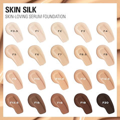 Makeup Revolution, Skin Silk Serum Foundation, Light to Medium Coverage, Contains Hyaluronic Acid