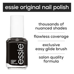 essie Original Nail Polish, 88 licorice, Dark Black Nail Polish, 13.5 ml