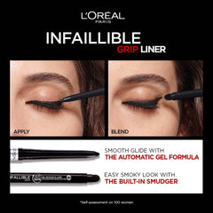 L’Oreal Paris Infallible Grip 36h Gel Automatic Eyeliner, Semi Permanent, Intense Black