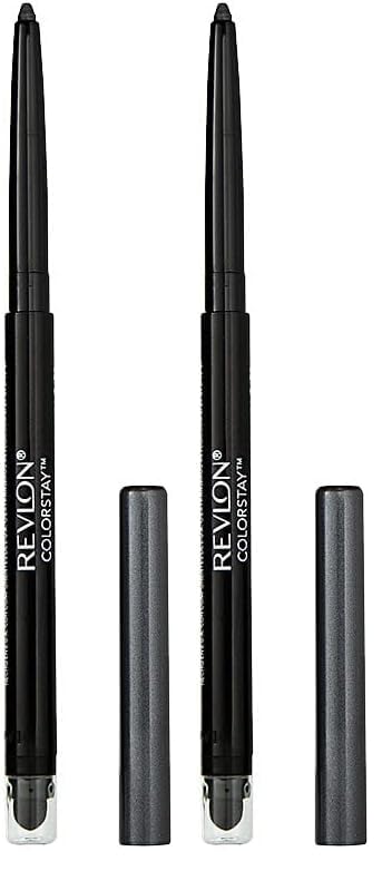 Revlon ColorStay Pencil Eyeliner with Built-in Sharpener, Waterproof, Smudgeproof, Longwearing Eye Makeup with Ultra-Fine Tip, Charcoal (204)