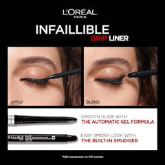 L’Oreal Paris Infallible Grip 36h Gel Automatic Eyeliner, Semi Permanent, Intense Black