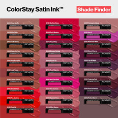 Revlon ColorStay Satin Ink Liquid Lipstick, Longwear Rich Lip Colors, Formulated with Black Currant Seed Oil, 023 Up All Night