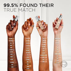 L'Oréal Paris Foundation for Face, Skincare Infused with Hyaluronic Acid, True Match Hydrating Liquid Foundation for All Skin Tones, SPF 16, 0.5C Porcelain Rose, 30 ml