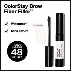 Revlon ColorStay Brow Fiber Filler, Longwearing & Volumising Waterproof Eyebrow Gel, 306 Clear