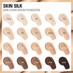 Makeup Revolution, Skin Silk Serum Foundation, Light to Medium Coverage, Contains Hyaluronic Acid