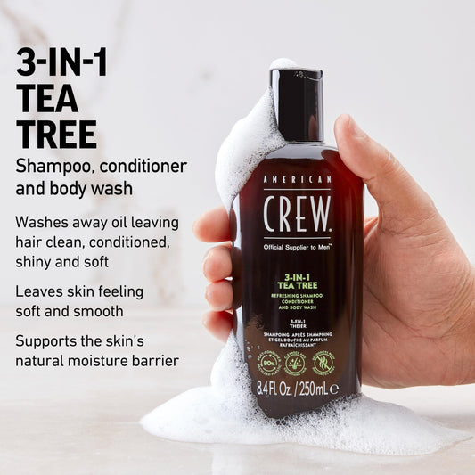 American Crew 3-in-1 Shampoo Conditioner & Body Wash Tea Tree 450ml