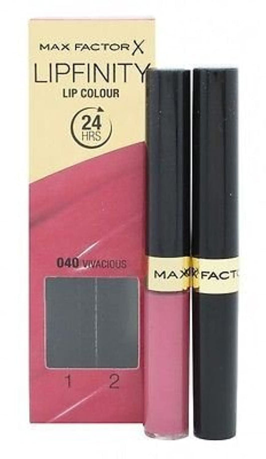 Max Factor Lipfinity Lip Colour Just Bewitching 146 – Kussechter Lippenstift mit 24h Halt ohne auszutrocknen, mit intensiver Farbabgabe, präzisem Applikator & intensiv pflegendem Gloss-Top Coat
