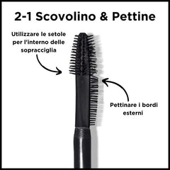 Revlon ColorStay Brow Fiber Filler, Longwearing & Volumising Waterproof Eyebrow Gel, 306 Clear