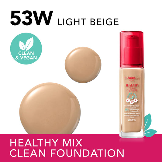 Bourjois Paris Healthy Mix Foundation 53W Light Beige 30ml
