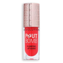 Revolution Beauty, Pout Bomb Plumping Lip Gloss, High-Shine for Glossy, Fuller & Plump Lips with Hyaluronic Acid & Peptides, Vegan & Cruelty-Free