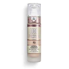 Revolution Beauty London IRL Filter, Longwear Foundation, Medium to Full Coverage, Matte Finish, 16 Hour Wear, F6.5, Light/Medium Skin tones, 23ml