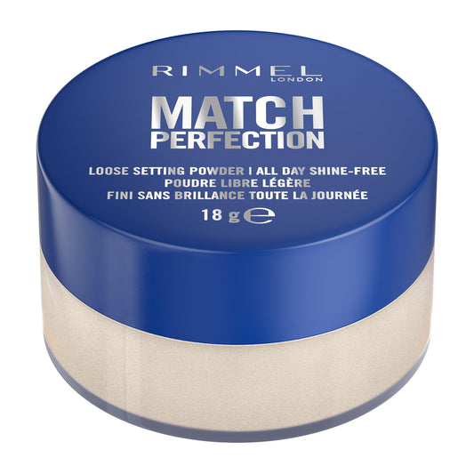 Rimmel Match Perfection Loose Setting Powder, Lightweight & Breathable, Matte Finish, Vegan-Friendly Makeup, 18g