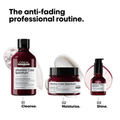 L'Oréal Professionnel Vitamino Color Spectrum Sulphate Free Shampoo, For Coloured Hair, With Ferulic Acid + Citric Acid, Shine, Lock in Day 1 Colour Vibrancy for 100 Days