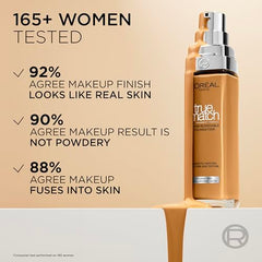 L'Oréal Paris Foundation for Face, Skincare Infused with Hyaluronic Acid, True Match Hydrating Liquid Foundation for All Skin Tones, SPF 16, 0.5C Porcelain Rose, 30 ml