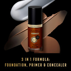 Max Factor Facefinity 3-in-1 All Day Flawless Foundation, SPF 20, 102 Chocolate, 200 g
