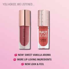 Revolution Beauty, Pout Bomb Plumping Lip Gloss, High-Shine for Glossy, Fuller & Plump Lips with Hyaluronic Acid & Peptides, Vegan & Cruelty-Free